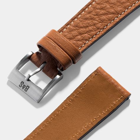 Touch Of Hazel This strap was made of the most premium type of leather: taurillon leather. Read more about it in this article. The Noisette Brown colourway carries the warm and rich tones of fresh hazelnuts – a classic palette that will complement any watch and outfit.Taurillon is a vegetable tanned calf leather with a fine natural grain. Embossed and polished by hand, it displays a delicate sheen and even structure.Manufactured in Germany, this special strap adheres to the traditional values of Traditional Values, Brown Leather Strap Watch, Brown Leather Watch, Leather Watch Strap, Watch Strap, Leather Watch, Calf Leather, Brown Leather, Grain