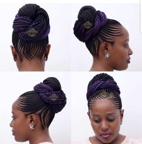 Cornrow Updo Hairstyles, Ghana Weaving, Twisted Hair, Braided Hairstyles For Black Women Cornrows, Protective Hairstyles For Natural Hair, African Hair Braiding Styles, Beautiful Braids, Natural Hair Updo, Girls Braids