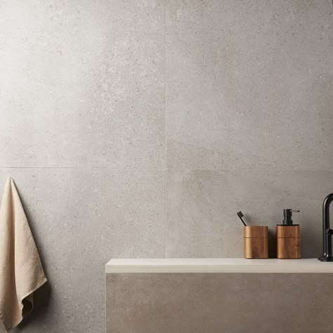 New Rock Fumo Gray 24x24 Matte Porcelain Tile | Tilebar.com Bathroom Tile 24x24, Wood Like Tile Bathroom Wall, Large Cement Tile Floor, Altair Stone Matte Porcelain Tile, Extra Large Floor Tiles, Limestone Bathroom Wall, Large Square Shower Tile, 24x24 Tile Floors Bathroom, Tile Feature Wall Living Room