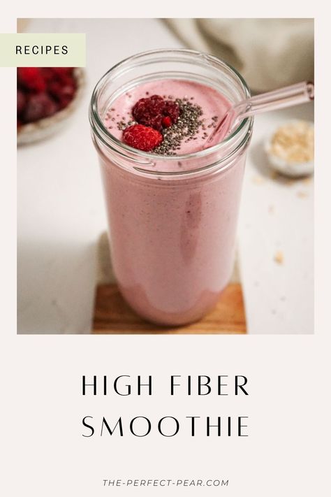 Smoothie Recipes High Fiber, Fiber Rich Smoothie, Microbiome Smoothie, High Fiber Juice Recipes, High Fibre Smoothie, Fiber Smoothie Recipes, Smoothie Low Carb, Fiber Drink, High Fiber Smoothies