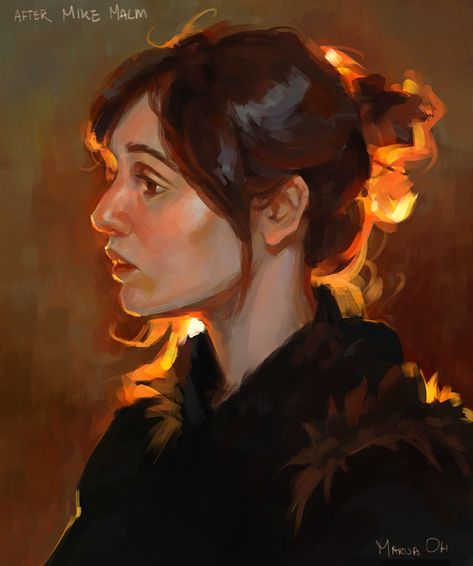 ArtStation - Color Study: Mike Malm, Marisa Oh Michael Malm, Rennaissance Art, Color Study, Oil Painting Portrait, Arte Sketchbook, Wow Art, Color Studies, Art Portfolio, Art Plastique