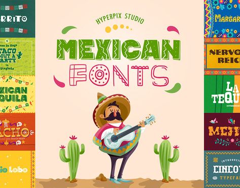 Boardroom Aesthetic, Mexican Typography, Menus Design, Taco Shack, Mexican Graphic Design, Mexican Fonts, Mexican Colors, Mexican Pattern, Travel Art Journal