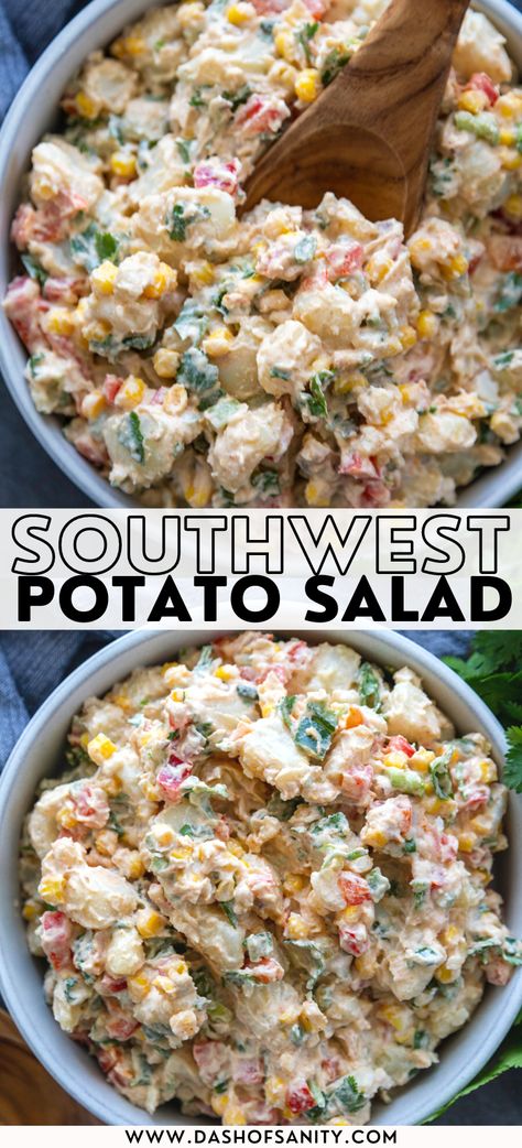 Southwest Potato Salad Southwest Dressing, Friends Recipes, Fresh Salad Recipes, Chicken Dinners, Yummy Salad Recipes, Pan Chicken, Favorite Meals, Mouthwatering Recipes, Best Side Dishes