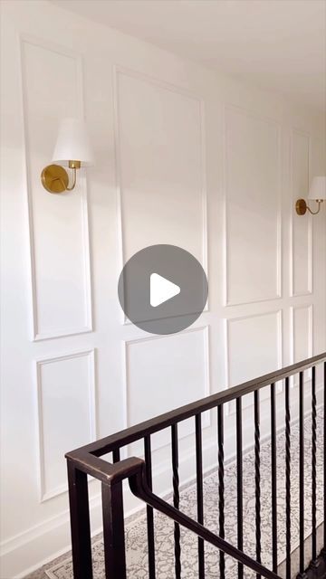 Luxe Architectural | Door & Wall Moulding Kits | Wow! Talk about an elevated and luxe look! ✨️ Our friend, @designbyoccasion’s hallway transformation turned out absolutely stunning... | Instagram Hallway Millwork, Hallway Panelling Ideas, Wall Moulding Ideas, Hallway Transformation, Wall Molding Living Room, Wall Molding Design, Wall Moulding, Wall Appliques, Upstairs Hallway