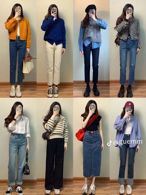 Final Exam Outfit, Trip Outfit Ideas Travel Fashion, Collage Outfits Casual, Japan Fashion Casual, Spring Outfits Japan, Fall Fashion Trends Casual, Popular Spring Outfits, Korean Ootd, Modest Winter Outfits