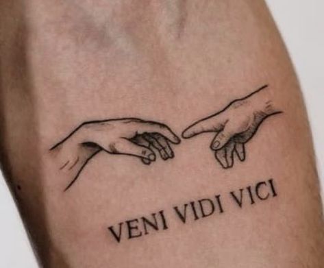 Veni Video Vici Tattoo, Vini Vidi Vici Tattoo, Vini Vidi Vici, Veni Vidi Vici Tattoo, Small Angel Tattoo, Tattoo Zeichnungen, Geometric Tattoos, Angel Tattoo, Tattoo Design