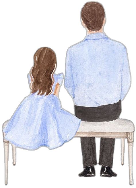 Daughter Illustration, Mother And Daughter Drawing, Father's Day Illustration, Fashion Illustration Digital, Father Daughter Photos, Mother Daughter Art, Father Art, Day Illustration, Family Drawing