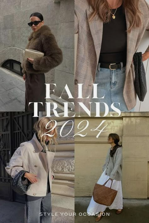 Looking fall fashion and fall outfit ideas for 2024? We’re sharing the 7 hottest fall 2024 fashion trends plus 14 chic and classy fall outfits you’ll love! Whether you’re fall style is casual, cute, European, classy, trendy, or preppy, we’ve got the best fall outfit trends for every style. Faux fur outfits, plaid fall outfits, leather jacket outfits fall Trendy Casual Outfits For Women, Leather Jacket Outfit Fall, Trendy Fall Outfits For Women, Plaid Outfits Fall, Latest Fall Fashion Trends, Trendy Casual Outfits, Fall Outfit Ideas For Women, Skirts Ideas, Classy Fall Outfits