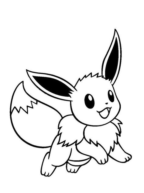 Eve Pokemon, Pokémon Coloring Pages, Rabe Tattoo, Monster Truck Coloring Pages, Cool Pokemon Cards, Farm Animal Coloring Pages, Pokemon Tattoo, Free Adult Coloring Pages, Dog Coloring Page