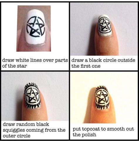 Supernatural Inspired Nails, Supernatural Nails Designs, Supernatural Nail Art, Supernatural Nails, Nails Horror, Horror Nails, Stamping Plates, Nails Inspo, Nail Art Diy