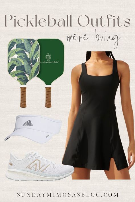 The CUTEST pickleball outfits for women to wear on the court! Here are some of our favorite athletic dresses and pickleball accessories that you’re guaranteed to love. We’re obsessed with this black tennis dress and these aesthetic pickleball paddles! For more pickleball outfit ideas click here! Paddle Outfit, Pickleball Outfits For Women, Black Tennis Dress, Pickleball Outfit, Athletic Dresses, Fitness Wear Outfits, Outfit For Women, Pickle Ball, Pickleball Paddles