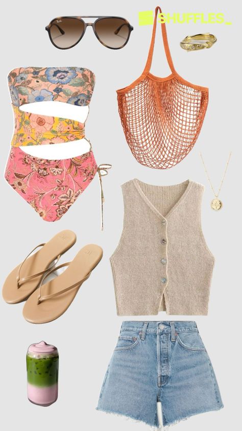 Beach or about town #outfit #summer #summerinspo Beach Town Outfit, Outfit Capsule, Town Outfits, England Summer, Soft Autumn, Capsule Outfits, Beach Town, Outfit Summer, Outfits Summer