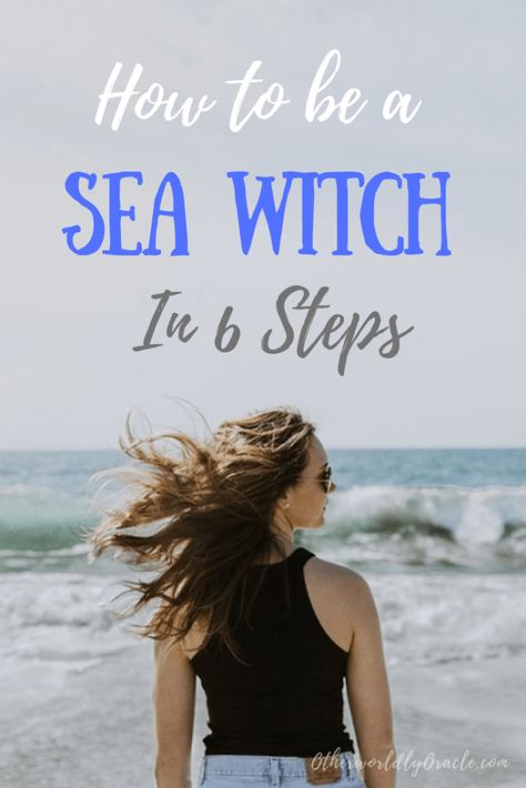 How to Be a Sea Witch in 6 Essential Steps - Otherworldly Oracle Thunder Witch Aesthetic, Sea Witch Altar Ideas, Storm Witchcraft, Thunder Witch, Ocean Witch Aesthetic, Litha Ideas, Sea Witchery, Sea Witchcraft, Ocean Witch