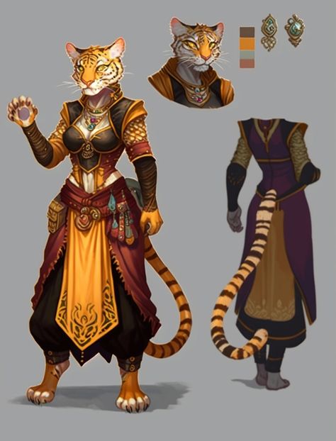 AI tabaxi, D&D, tiger Tiger Inspired Character Design, Tiger Tabaxi Female, Tabaxi Assassin Female, Tiger Dnd Character, Tiger Anthro Female, Tabaxi Cleric Dnd, Tabaxi Warlock Female, Tabaxi Female Bard, Tabaxi Character Design