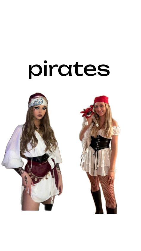 Girl Pirate Costume, Pirate Girl Costume, Girl Pirate, Halloween Duos, Girl Pirates, Pirate Girl, Pirate Halloween Costumes, Pirate Halloween, Pirate Costume