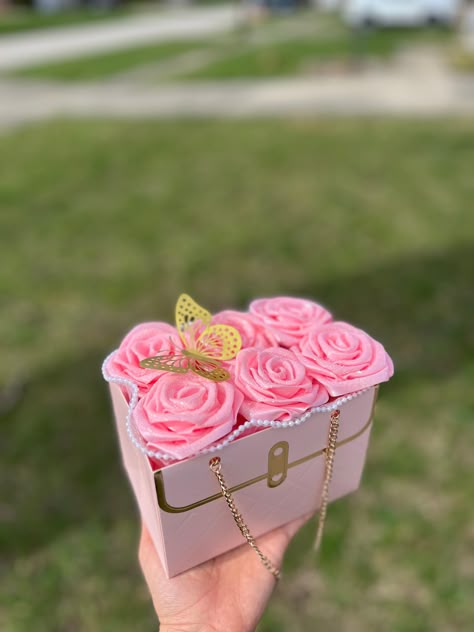 Eternal Rose Bouquet Valentines, Mini Eternal Rose Bouquet, Eternal Ramo, Pink Eternal Rose Bouquet, Mother’s Day Flower Bouquet Eternal, Ribbon Flowers Bouquet, Ribbon Flowers Diy, Best Friends Whenever, Ribbon Roses