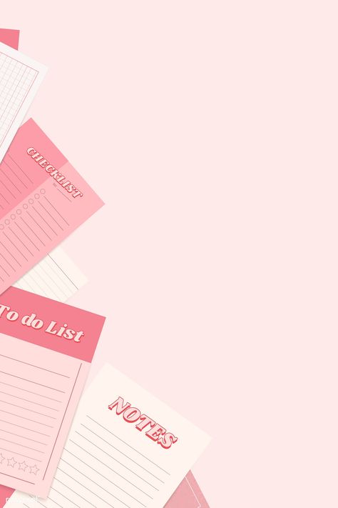 Planner Wallpaper, Pink Notepad, Iphone Notes, Budget Mom, Colorful Planner, Colorful Stationery, Note Doodles, Memo Notepad, Powerpoint Background Design