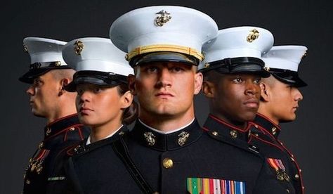 Marine fresh from boot camp denied high-school graduation walk ... U S Marine Corps, Usa Marines Soldiers, Us Marines Uniform, Dress Blues Marines, Marine Corps Dress Blues, Marines Dress Blues, Usmc Dress Blues, Marine Corps Uniforms, Marine Usa