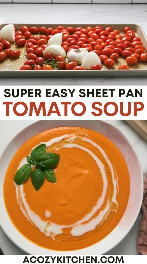 Cheesy Grilled Cheese, Easy Homemade Tomato Soup, The Best Tomato Soup, Easy Tomato Soup Recipe, Best Tomato Soup, Tomato Soup Easy, Tomato Soup Homemade, Tomato Soup Recipe, Roasted Tomato Soup