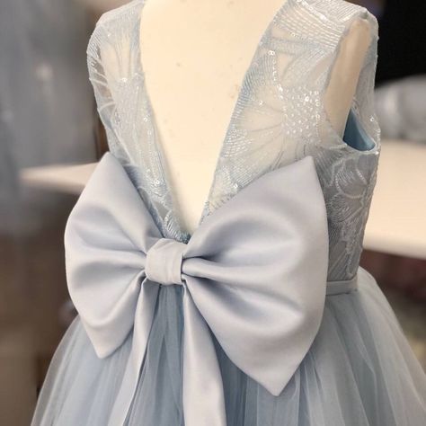 Dusty Blue Flower Girl Dress, Dusty Blue Flower Girl, Blue Flower Girl Dress, Blue Flower Girl, Dusty Blue Dress, Flower Girl Outfit, Wedding Color Pallet, Flower Girl Dresses Blue, Wedding Party Bridesmaid