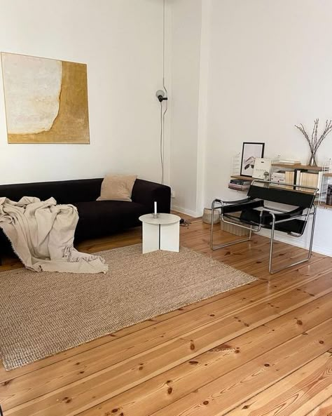 Bauhaus / Minimalist / Rug / Handmade / Japandi / Scandinavian / Sofa / Art Bauhaus Interior Style, Modern Scandinavian Living Room, Bauhaus Interior, Living Room Styles, Hallway Office, Office Entryway, Woven Area Rug, Bauhaus Design, Living Room Scandinavian