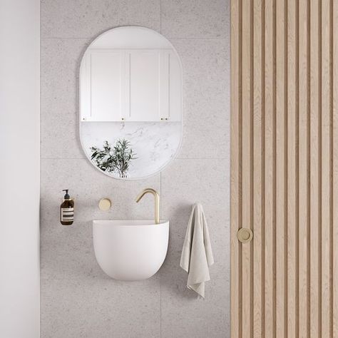 Wall Hung Basin Powder Room, Mini Powder Room, Ranch Powder, Small Ensuite, Abi Interiors, Bowl Basin, Wall Hung Basin, Wall Hung Sink, Small Basin