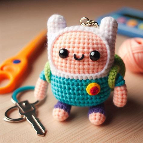 Crochet Keychain For Boys, Crochet Mini Keychain, Keychain For Boys, Easy Amigurumi Pattern, Mini Keychain, Easy Amigurumi, Crochet For Boys, Fun Crochet, Crochet Keychain