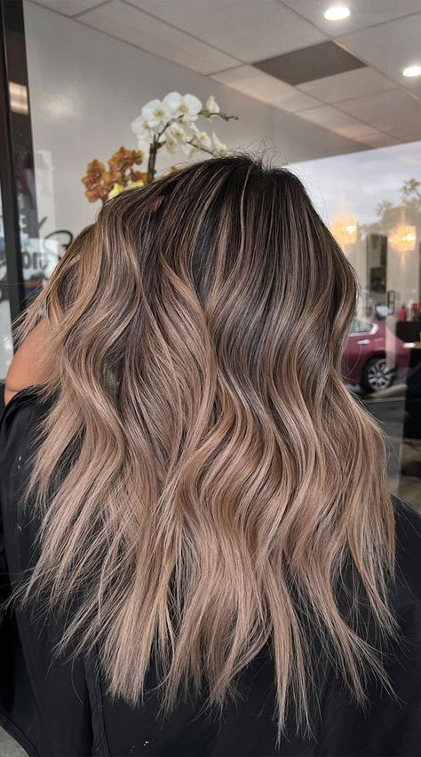 Brown Foils In Blonde Hair, Bridal Balayage Hair, Ash Brown Hair With Blonde Balayage, Brunette To Blonde Ombre Balayage, Dark Brown Hair With Balayage Blonde, Cool Toned Brown Balayage, Blonde Balayage Vs Highlights, Blonde Hair Ideas For Brunettes, Beige Balayage On Brown Hair