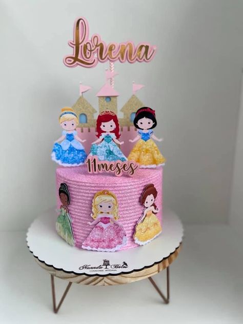 Bolo Princesas Disney Princess Treats, Princess Party Cake, Princess Party, Baby Disney, Kids Cake, Cake Smash, Party Cakes, Cake Designs, Pastel