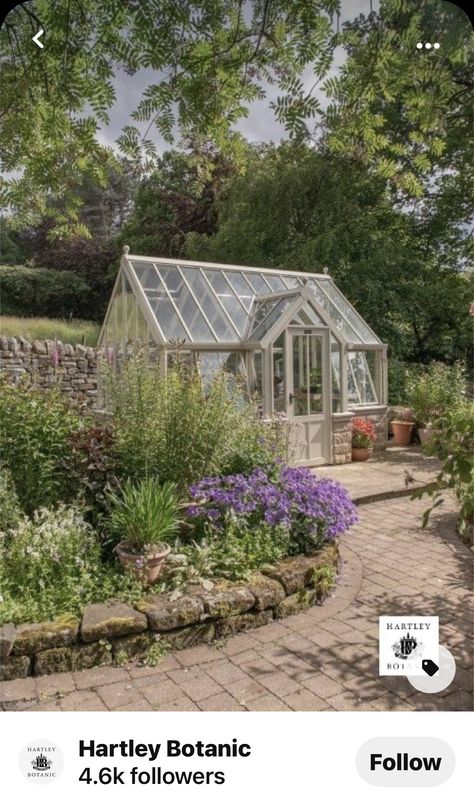 Glasshouse Garden Aesthetic, English Back Garden, British Garden Flowers, Victorian Garden Design, English Cottage Greenhouse, English Kitchen Garden, English Garden Greenhouse, British Cottage Garden, Victorian Style Greenhouse