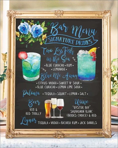 Digital Printable Wedding Bar Menu Sign His and Hers | Etsy Signature Wedding Drinks Sign, Wedding Bar Menu Sign, Chalkboard Christmas, Bar Menu Sign, Signature Cocktails Wedding, Citrus Vodka, Signature Cocktail Sign, Wedding Signature Drinks, Bar Menu Wedding