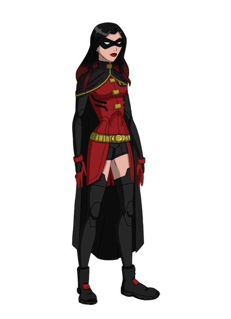 A Robin OC (Young Justice OC Request) by Wildfire62 on DeviantArt Female Robin Dc, Dc Characters Costumes, Dc Costumes Female, Female Robin Costume, Robin Costume Women, Robin Girl Costume, Women Superhero Costumes, Hero Outfits Design Female, Hero Costume Ideas