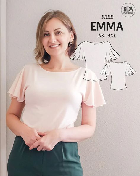 Sewing Pattern Womens Top, True Femininity, Sewing Challenge, Sewing Tops, Modern Sewing Patterns, Top Sewing, Sew Easy, Couture Mode, Top Sewing Pattern