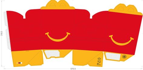 Happy Meal Box Template, Mcdonalds Birthday Party, Happy Meal Box, Big Tasty, Box Template Printable, Meal Box, Idee Cricut, Hello Kitty Crafts, Paper Toys Template