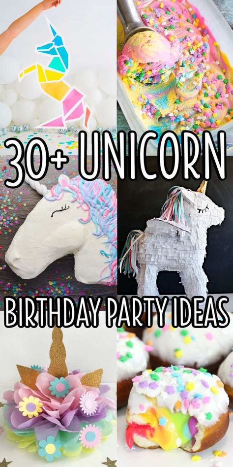 Unicorn Birthday Party Ideas Diy Cricut, Unicorn Birthday Party Shirt, Unicorn Birthday Shirts Family, Unicorn Birthday Giveaway Ideas, Unicorn Milkshake, Fourever Magical Unicorn Birthday, Unicorn Desserts, Diy Edible, Party Spread