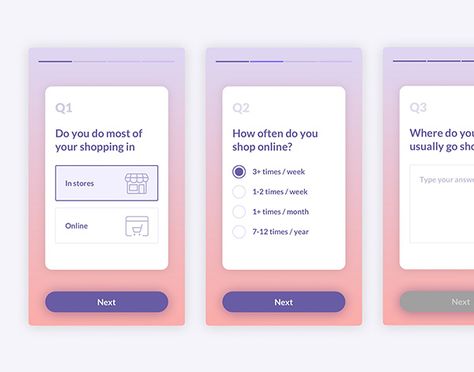 Questionnaire Design, App Form, Survey Design, Quiz Design, Mobile App Design Inspiration, Ui Design Website, Daily Ui, App Design Inspiration, Mobile App Ui