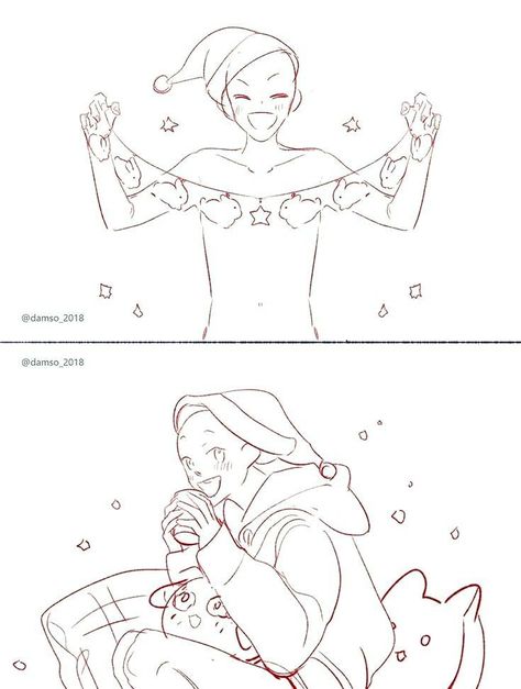 Merry Christmas Drawing, Christmas Sketch, Christmas Poses, Base Anime, Manga Poses, Sketch Poses, Drawing Bases, 캐릭터 드로잉, Drawing Templates