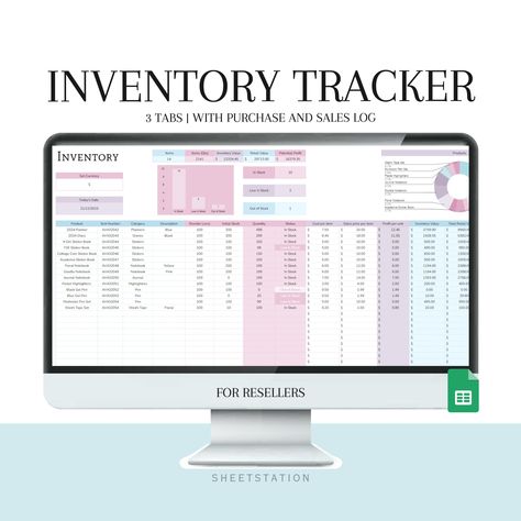 Inventory Management Templates, Small Business Inventory, Google Sheet Template, Inventory Tracker, Business Inventory, Order Tracker, Product Inventory, Sales Tracker, Excel Hacks