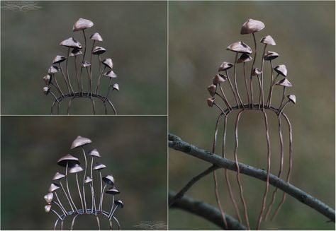 Copper Fungi Hairpin by CreativeElfJewellery Minimal Tattoo Ideas, Mushroom Jewelry, Metalsmithing Jewelry, Mushroom Art, Minimal Tattoo, Jewelry Inspo, Pretty Jewellery, Cute Jewelry, Hair Jewelry