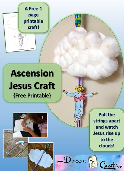 Ascension Craft For Kids, The Ascension Of Jesus Craft, Ascension Craft, Jesus Ascension, The Ascension Of Jesus, Everest Vbs, Ascension Of Jesus, Jesus Crafts, Children's Church Crafts