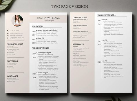 Modern Two Page Resume Template Beige Work Cv Templates, Arabic Cv Template, Free Cv Template Word Download Cv Design, Professional Cv Template Free, 2 Page Cv Template, Resume Template Examples, Education Certificate, Cv Template Professional, Downloadable Resume Template