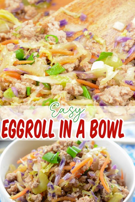 Healthy Egg Roll, Healthy Egg Rolls, Telur Gulung, Homemade Egg Rolls, Pork Egg Rolls, Egg Roll In A Bowl, Eggroll In A Bowl, Savory Meals, Pot Dinners