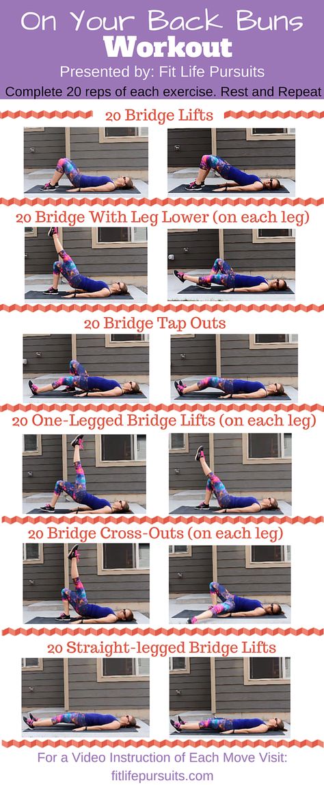 This is the perfect buns workout to get those glute muscles burning! Don't feel like getting up today? No problem! You can do this entire workout laying down Workouts Laying Down, Workout Laying Down, Laying Workout, Laying Down Weight Exercises, Laying Down Workout Exercise, Laying Down Workouts, Laying Down Excersises, Exercises Laying Down, Laying Down Glute Workout