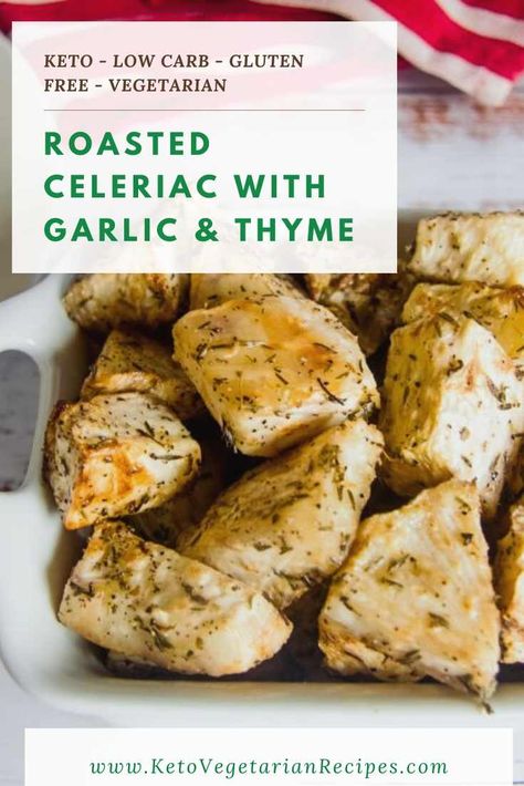 Celeriac Recipes, Roast Celeriac, Tasty Vegetables, Low Carb Vegetarian Recipes, Low Carb Side Dishes, Lchf Recipes, Low Carb Vegan, Low Carb Vegetarian, Tasty Vegetarian Recipes