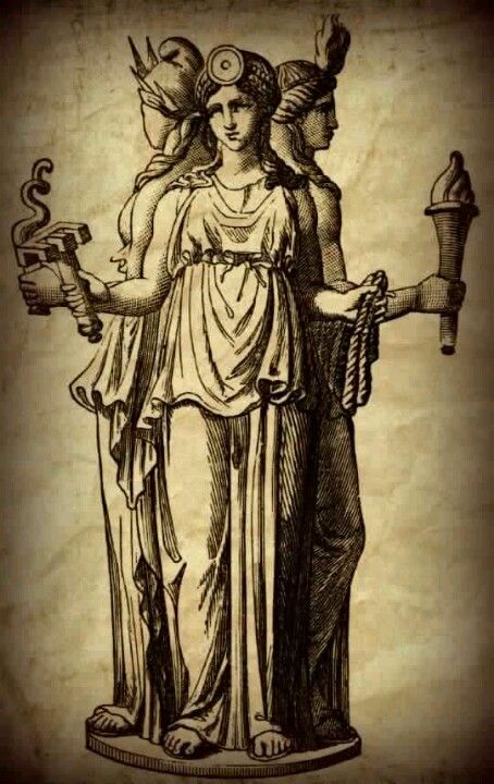 Hekate (or Hecate) is the goddess of magic, witchcraft, the night, moon, ghosts, and necromancy. She was the only child of the Titans Perses and Asteria, from whom she received her power over heaven,... Lady Hekate, Spells Symbols, Wicca Runes, Runes Magic, Lady Hecate, Goddess Hekate, Goddess Hecate, Hecate Goddess, Symbole Viking