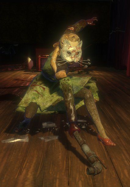 Splicers are the big bads in BioShock and BioShock 2; they’re twisted in both body and mind and they’re scary. They wear masquerade masks for extra spook factor, and some of the masks r… Bio Shock Splicer, Bioshock Splicer Cosplay, Splicer Cosplay, Bioshock Aesthetic, Bioshock Splicer, Enemy Design, Bioshock 1, Bioshock Rapture, Bioshock Game