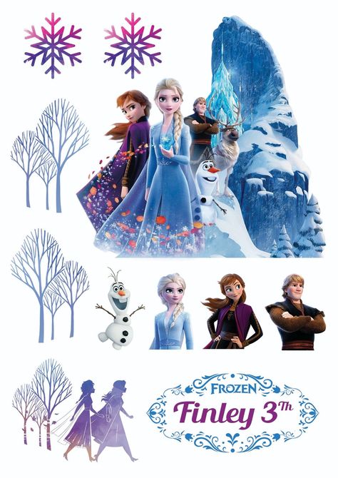 Frozen Images Printables, Frozen 2 Cake Topper Printable, Frozen Cake Topper Printable, Frozen Cake Designs, Frozen Elsa Cake Topper, Disney Princess Printables, Frozen Birthday Decorations, Topper Frozen, Frozen Cupcake Toppers