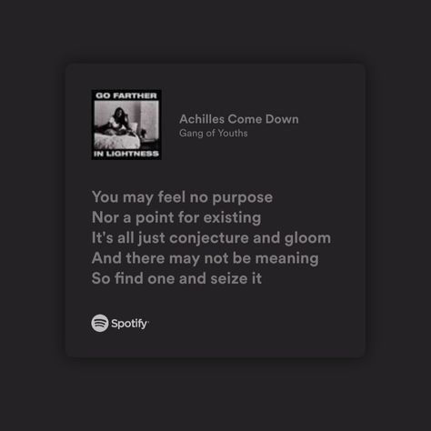 Achilles Come Down Lyrics, Youth Lyrics, Gang Of Youths, Space Pilot, Lord Huron, Music Things, Diary Quotes, Spotify Lyrics, Personal Aesthetic