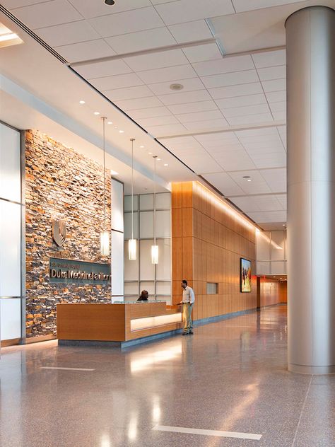 Column Cladding, Hospital Reception, Lobby Ceiling, Healthcare Interior Design, Hospital Architecture, Nurses Station, Ceiling Plan, Healthcare Architecture, Hospital Interior