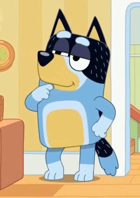 Blueys Dad Bandit, Dad From Bluey, Preppy Bluey, Bandit Bluey, Bluey Bandit, Bandit Heeler, Bluey Stuff, Bluey Dad, Bingo Funny